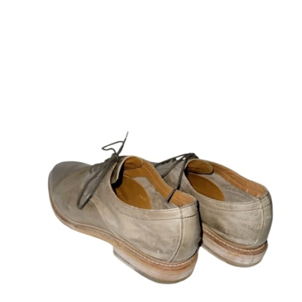 Frye Paul Bal Cap Toe Taupe Leather Oxford Sz 11 Lace Ups Business Contemporary